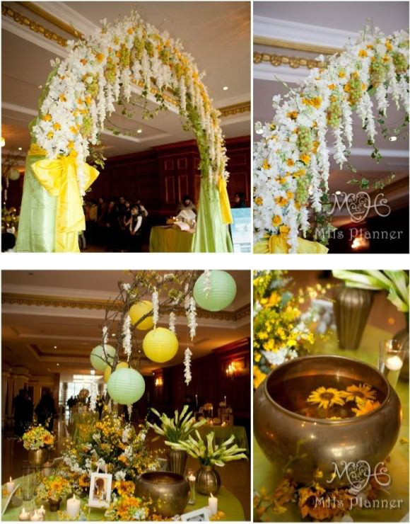 Sắc vàng rực rỡ cho tiệc cưới mùa xuân Sắc vàng rực rỡ cho tiệc cưới mùa xuân